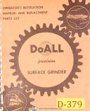 DoAll-Doall FV-7V, Surface Grinder, Operations and Replacement Parts Manual-FV-7V-01